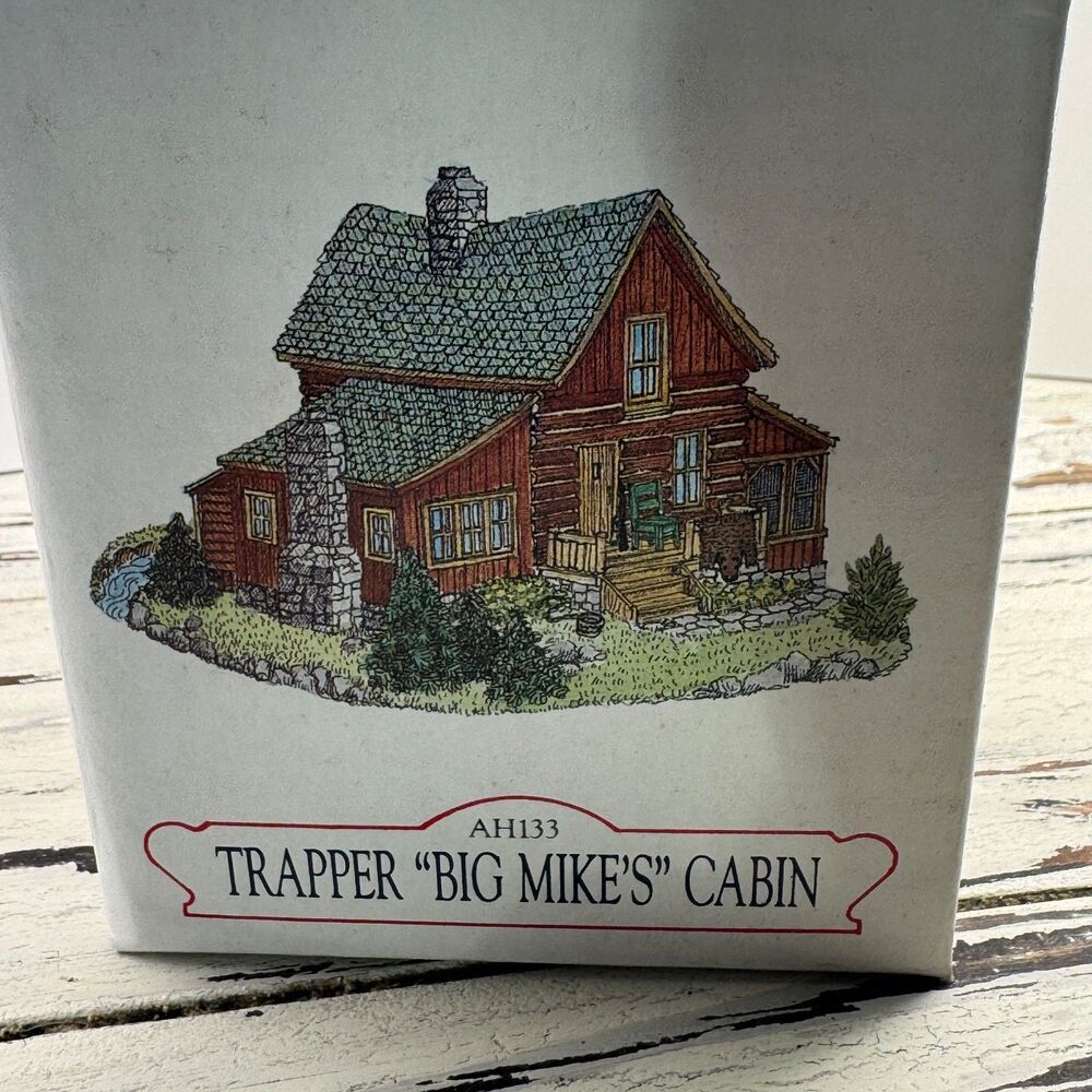 Liberty Falls AH133 Trapper Big Mike’s Cabin Americana Village 1997 Vintage NIB